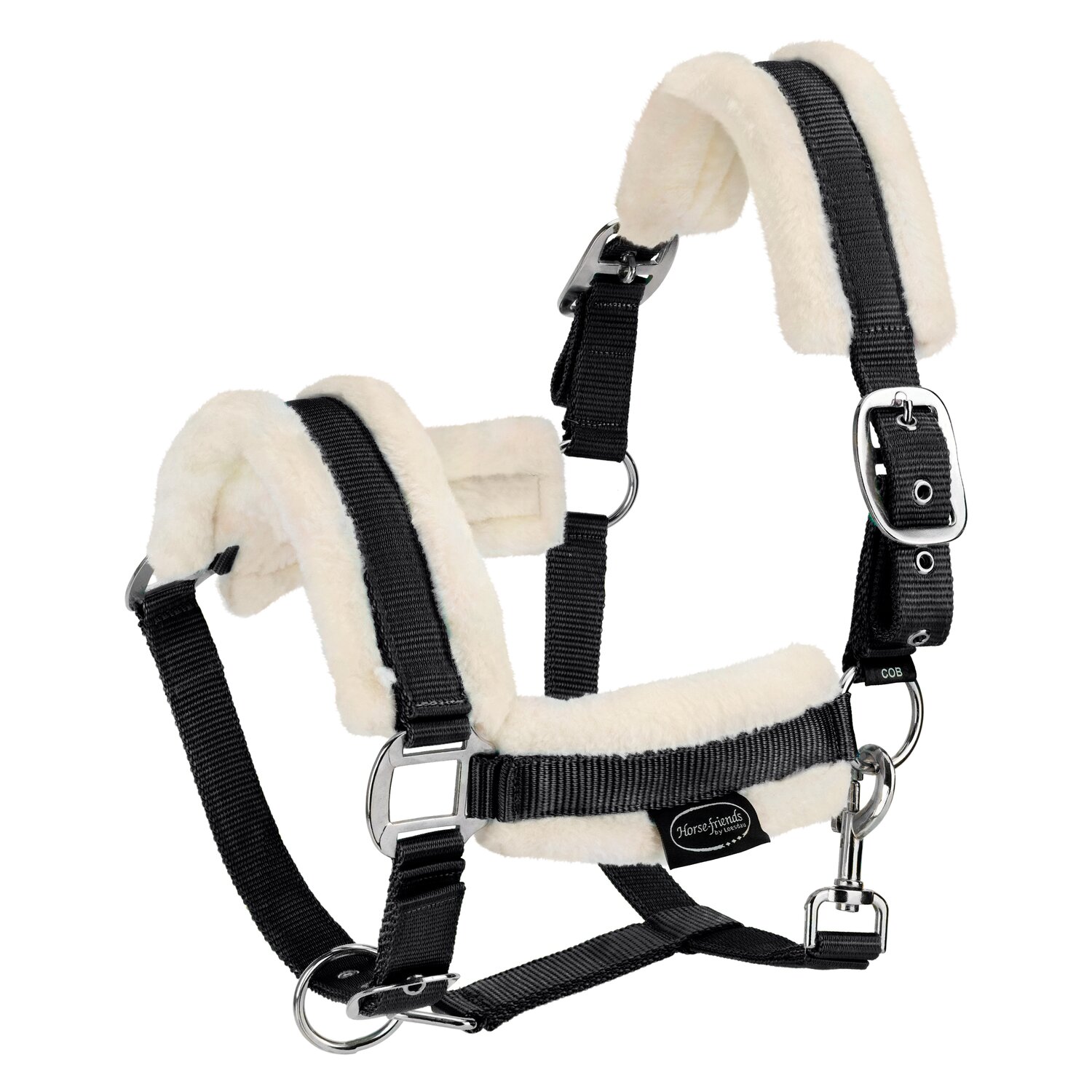 Horse-friends Webhalfter FauxFur Double Pin Buckle &ndash; Ansicht 1