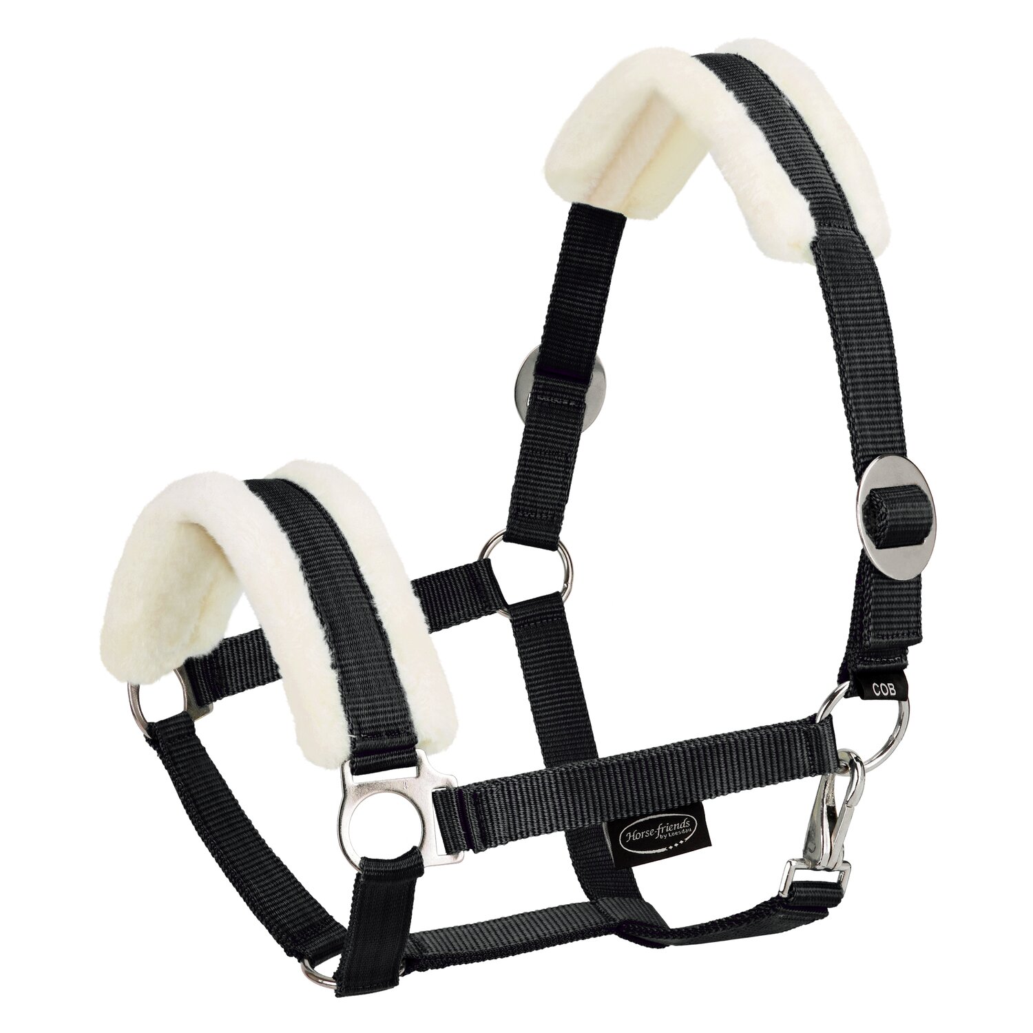 Horse-friends Webhalfter FauxFur Sliding Buckle &ndash; Ansicht 1