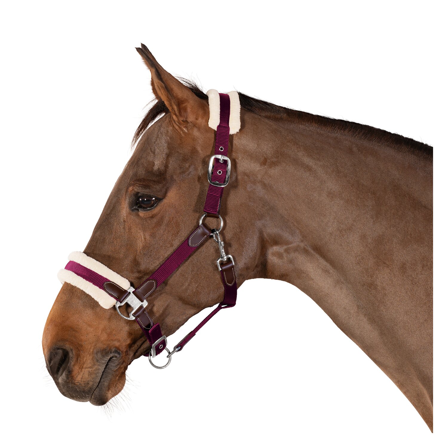 Horse-friends Webhalfter Faux Fur und Kunstleder
