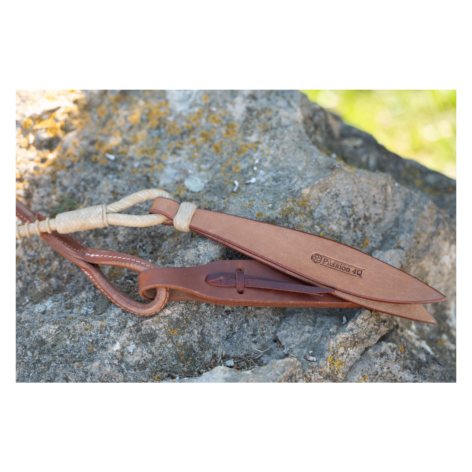 Passion 4Q Westernzügel Romal Reins Rawhide – Ansicht 4