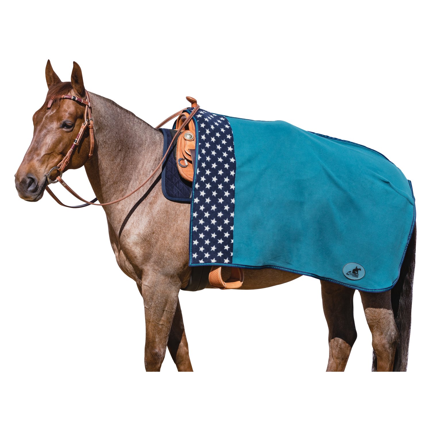 L-pro West Western-Fleecedecke mit Hornausschnitt – Ansicht 1