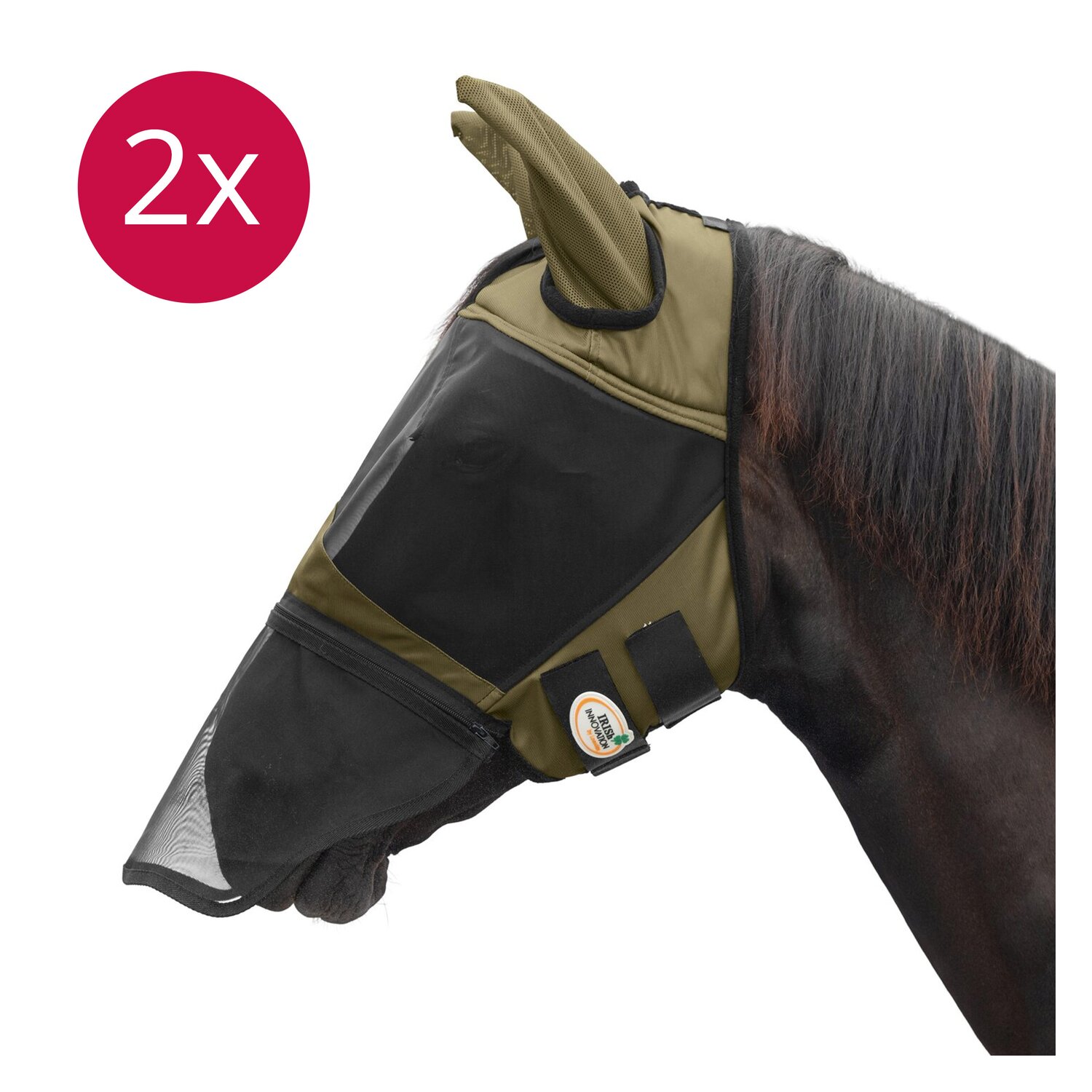 IRISh INNOVATION Set Fliegenschutz - Fliegenmaske 2 in 1 – Ansicht 1