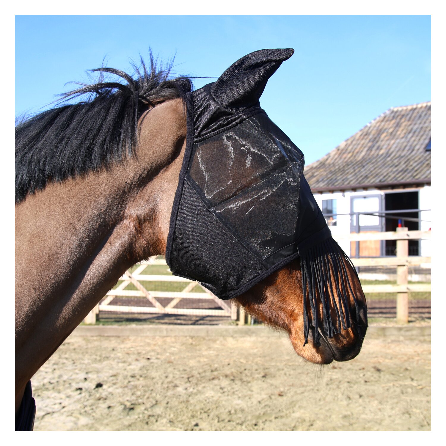 KENTUCKY Fliegenmaske Classic mit Fransen – Ansicht 1
