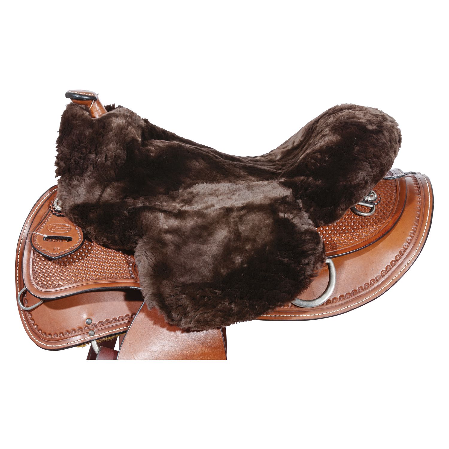 L-pro West Lammfell-Western-Sattelsitz – Ansicht 1