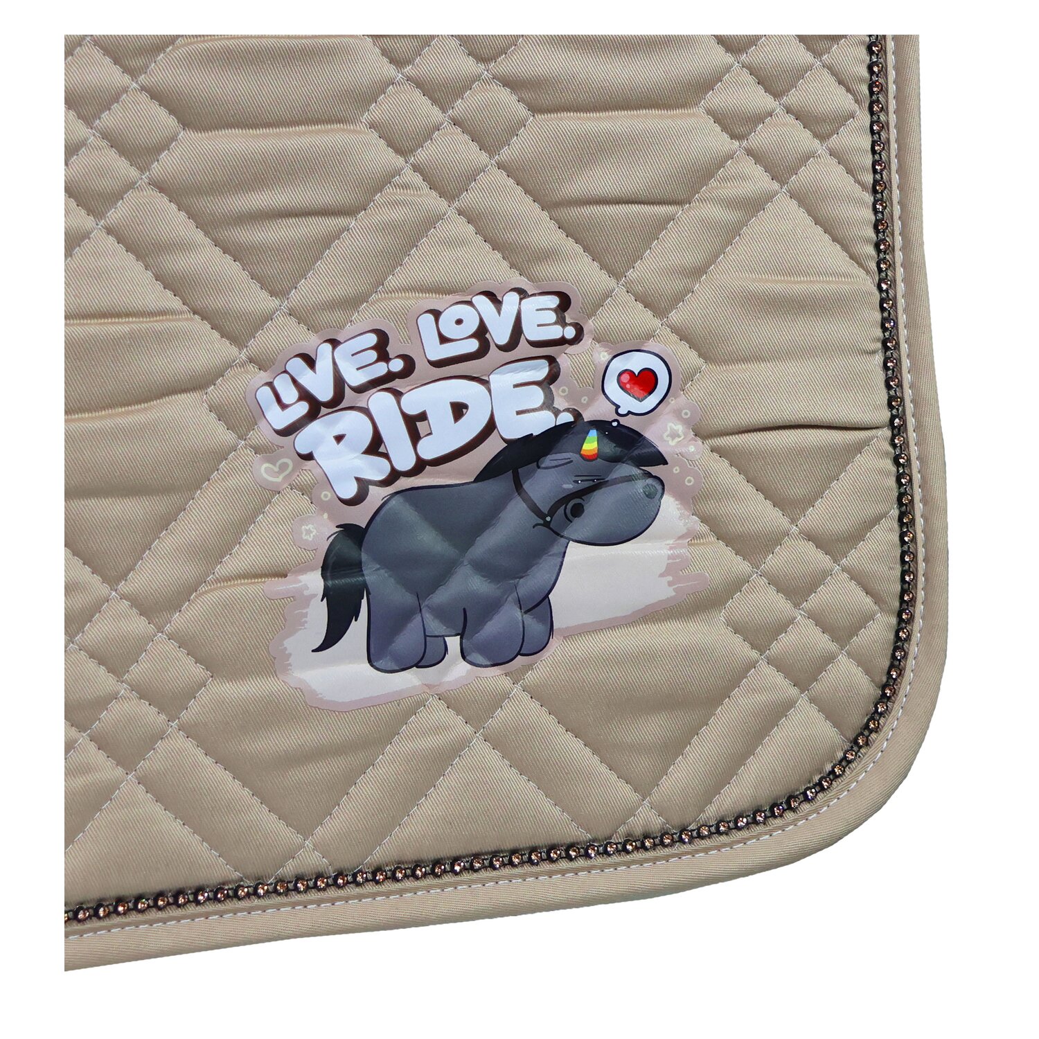EQUEST Schabracke Cotton Cross Pummel Live Love Ride – Ansicht 3