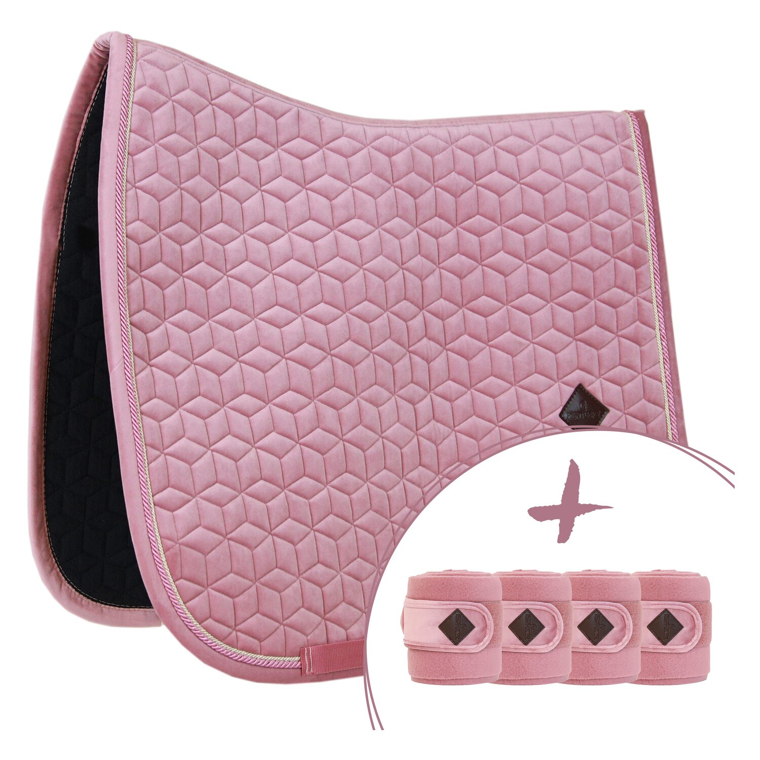 KENTUCKY Samt-Schabracke mit passendem Bandagen-Set – Ansicht 1