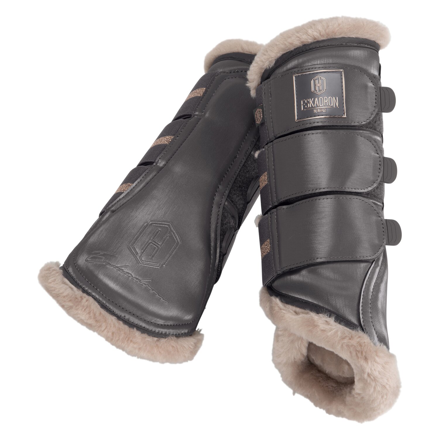 ESKADRON Heritage Gamaschen Glamslate FauxFur – Ansicht 1
