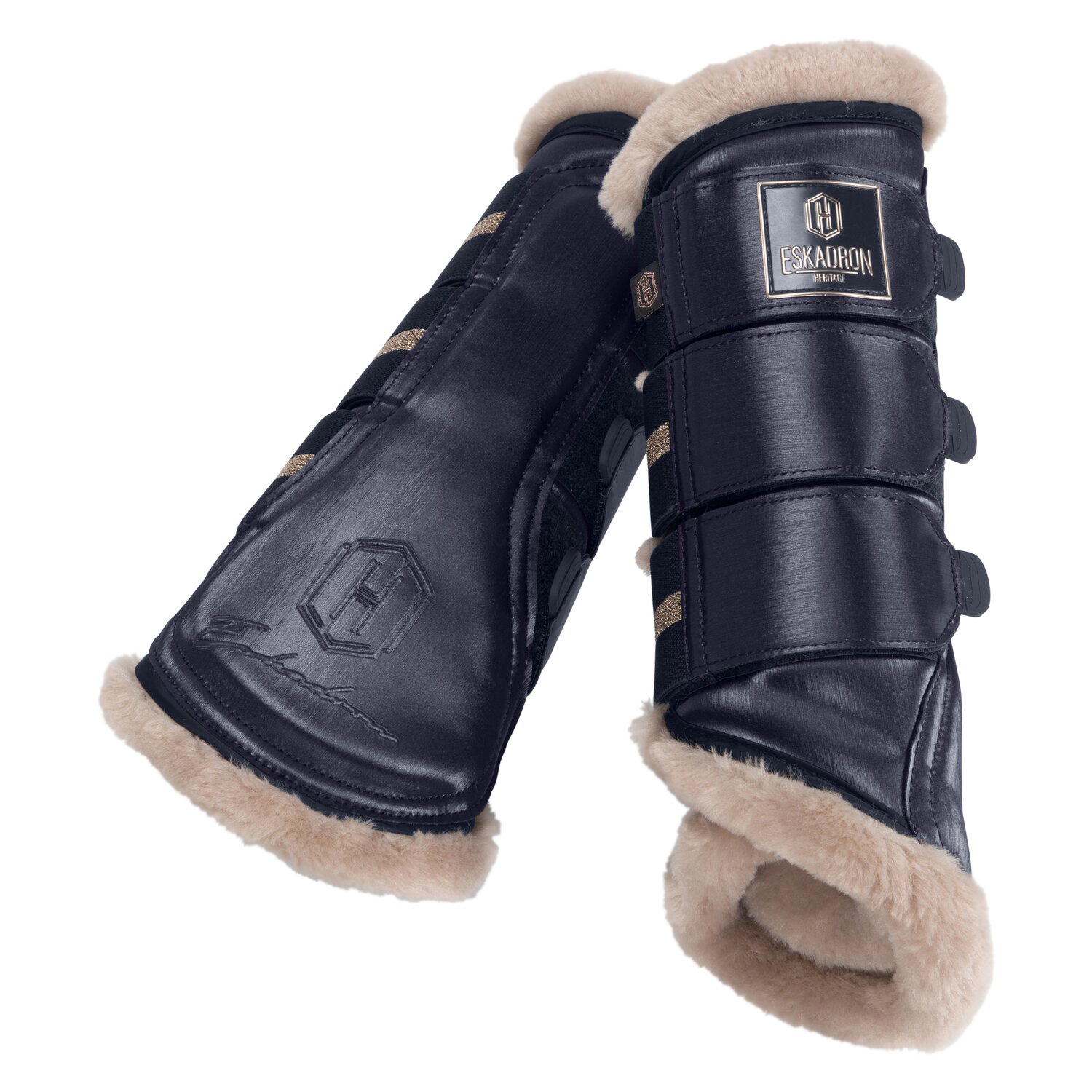 ESKADRON Heritage Gamaschen Glamslate FauxFur – Ansicht 1