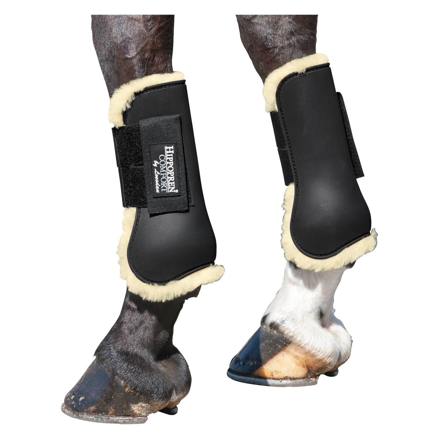 HIPPOPREN COMFORT Lammfell-Gamaschen, vorne – Ansicht 1