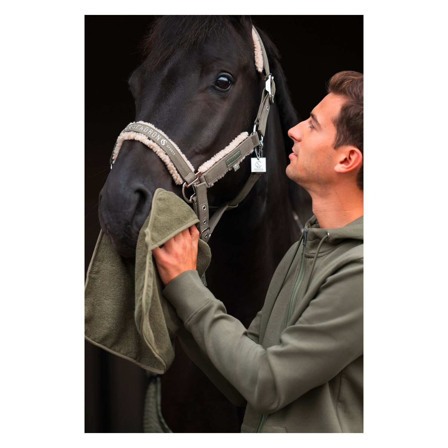 ESKADRON Classic Sports Halfter Denim Double Pin Teddyfleece &ndash; Ansicht 3