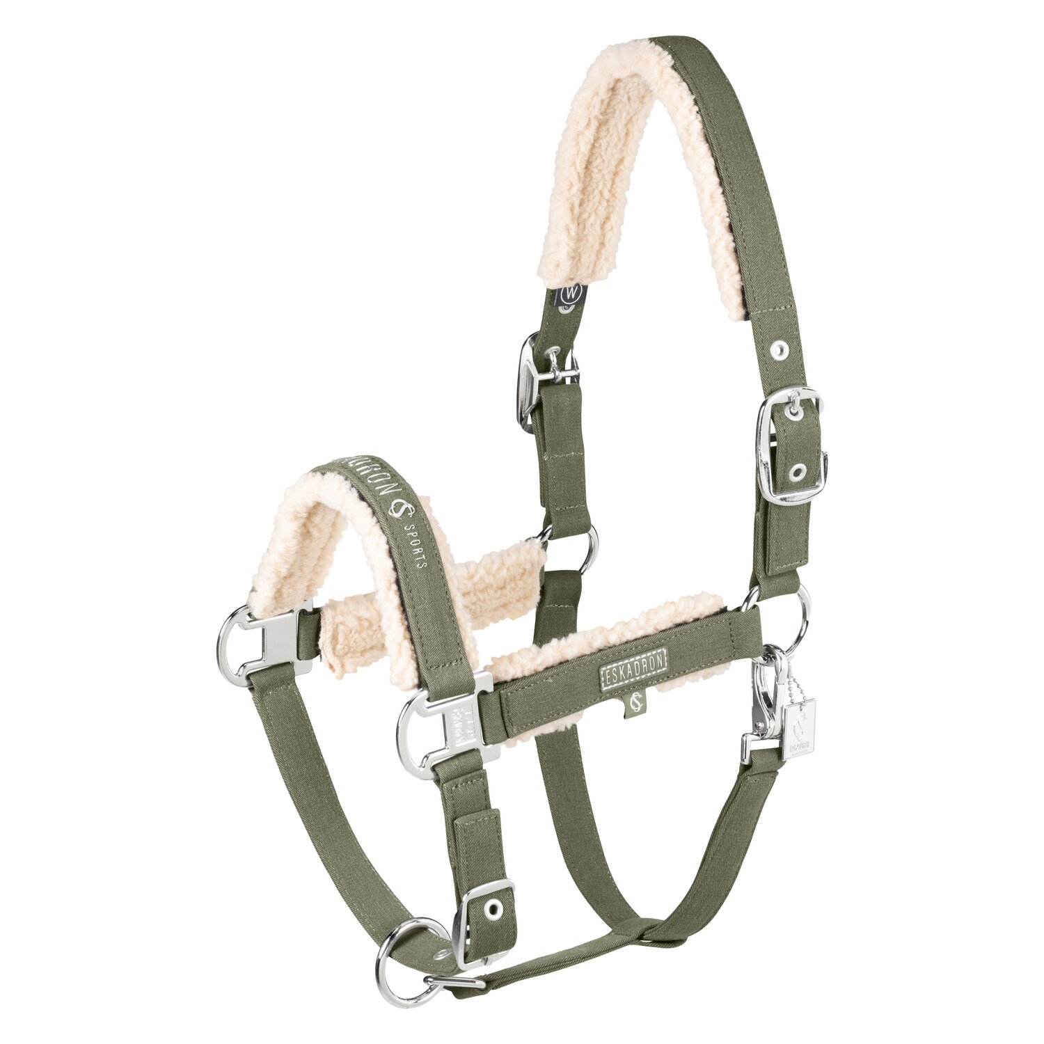ESKADRON Classic Sports Halfter Denim Double Pin Teddyfleece &ndash; Ansicht 1