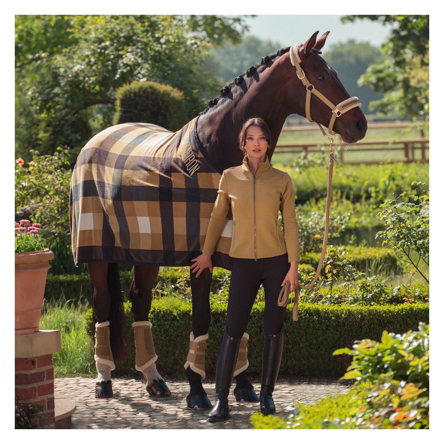 ESKADRON Heritage Abschwitzdecke Fleece Check – Ansicht 3