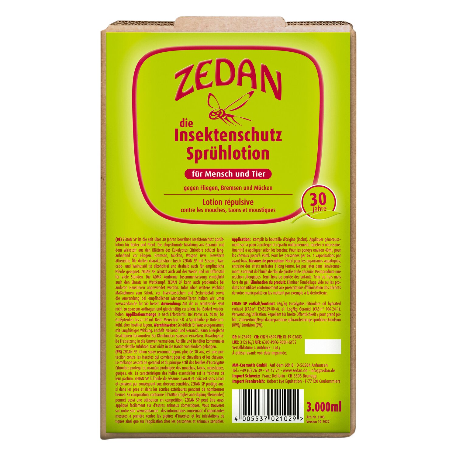 ZEDAN Insektenschutz Sprühlotion – Ansicht 1