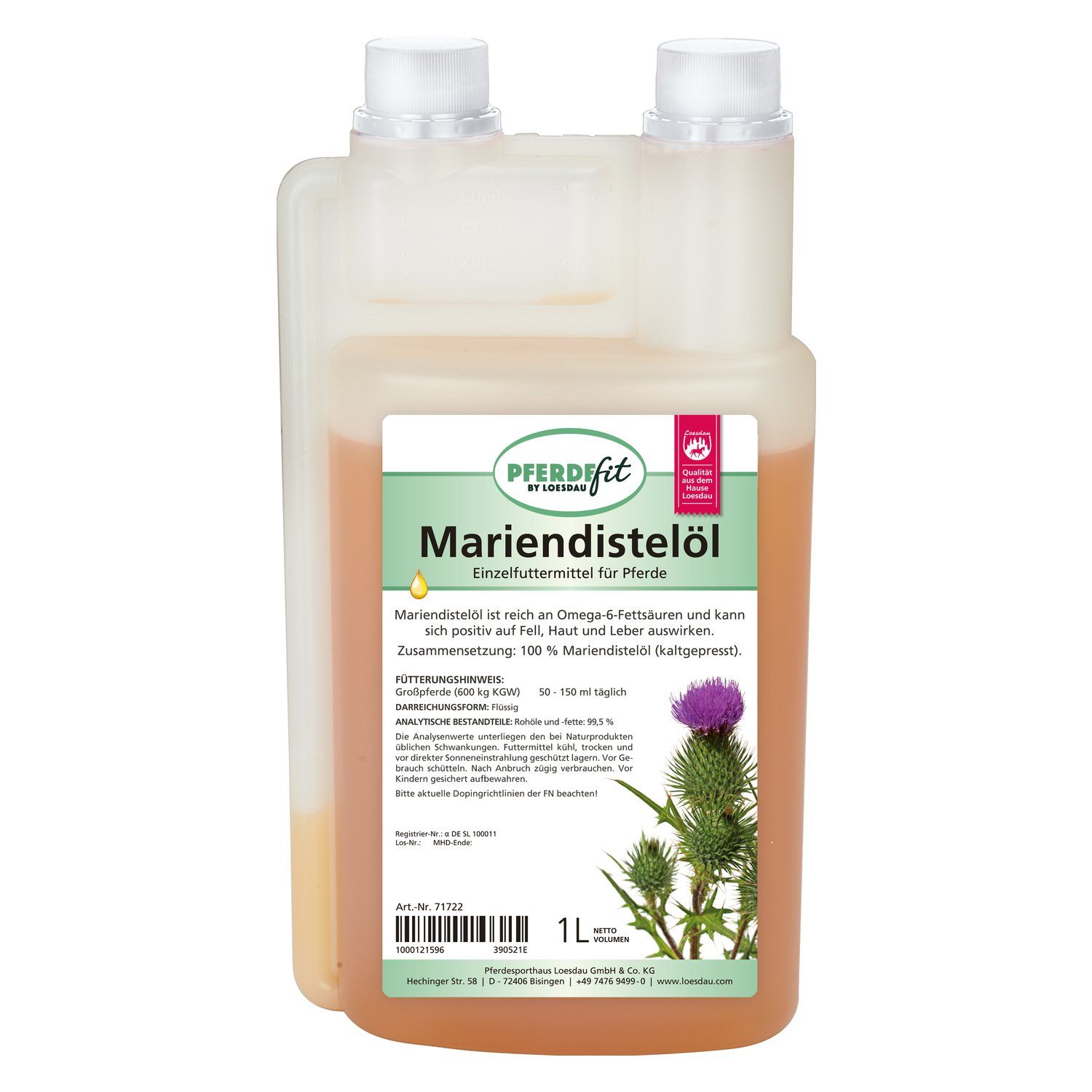 PFERDEfit by Loesdau Mariendistelöl – Ansicht 1