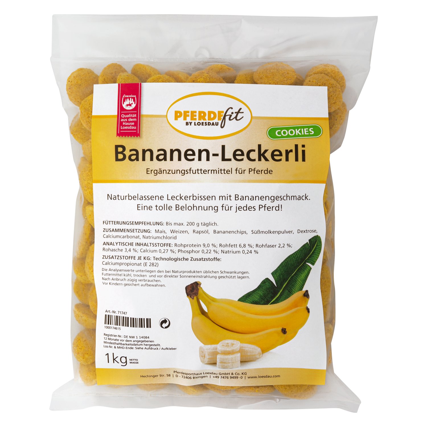 PFERDEfit by Loesdau Bananen-Leckerlis Cookies – Ansicht 1