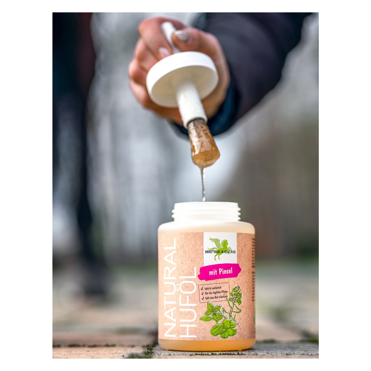 BENSE & EICKE Natural Huföl mit Pinsel – Ansicht 3