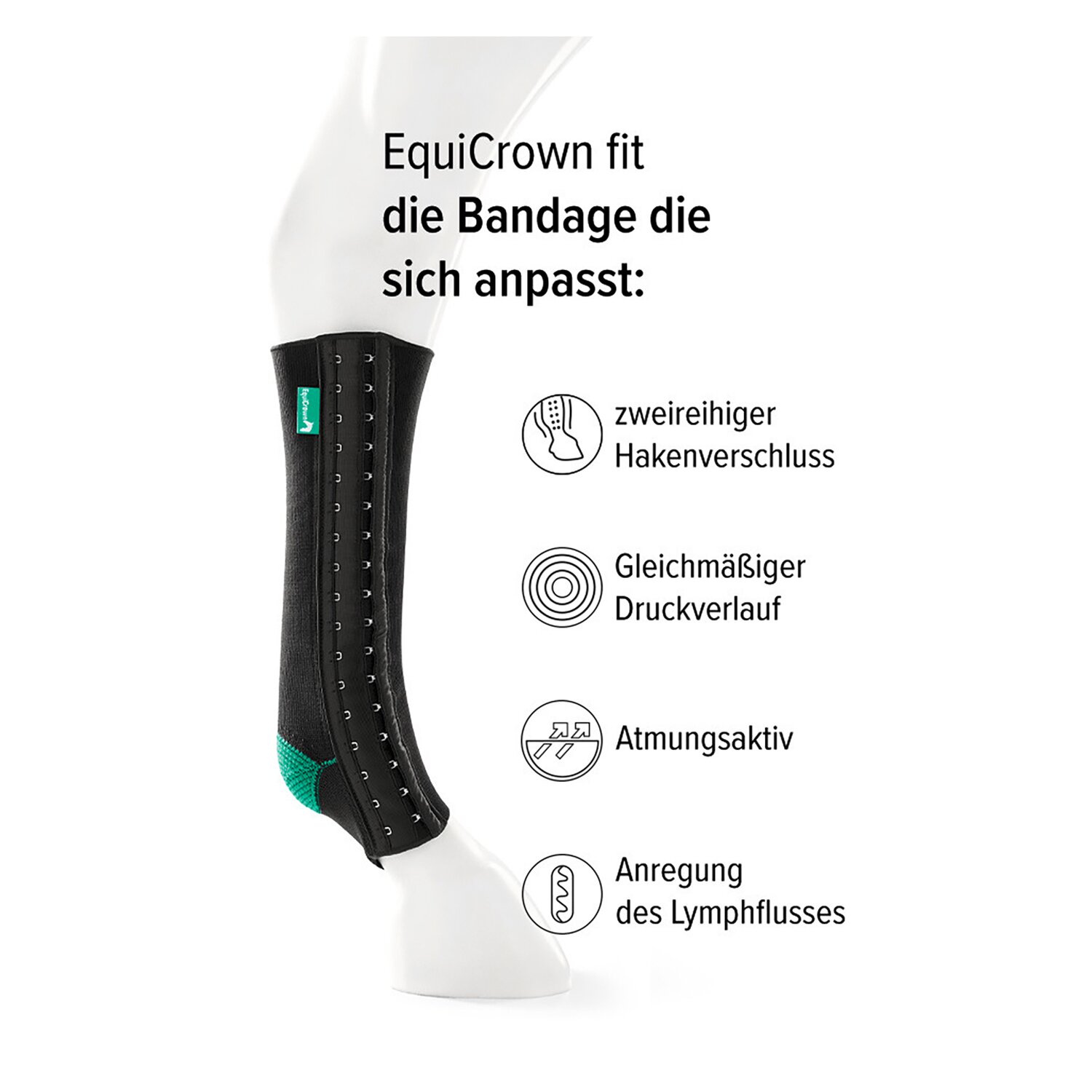 EquiCrown Kompressionsbandage EquiCrown fit mit Hakenverschluss &ndash; Ansicht 3