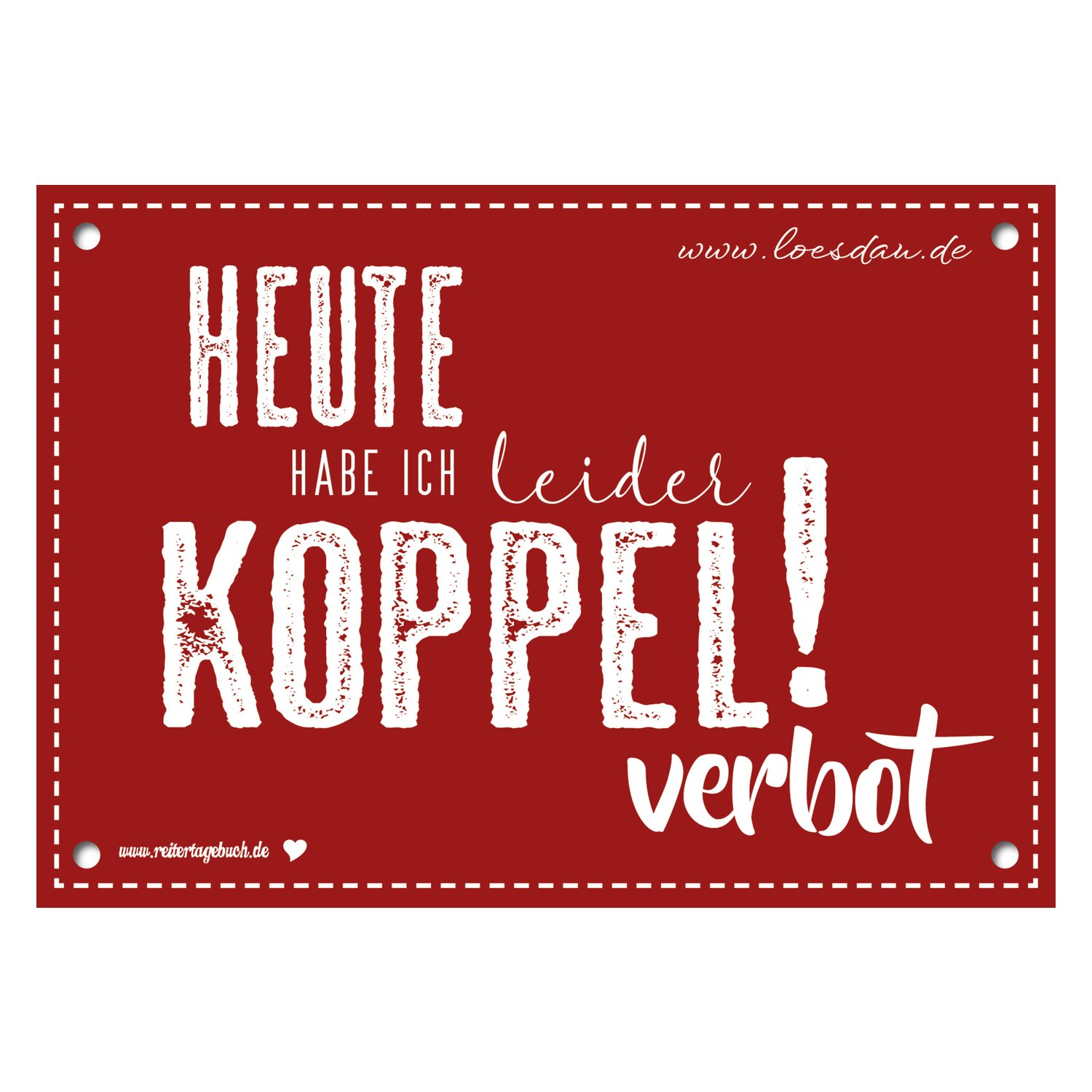 Stallschild &ndash; Ansicht 1