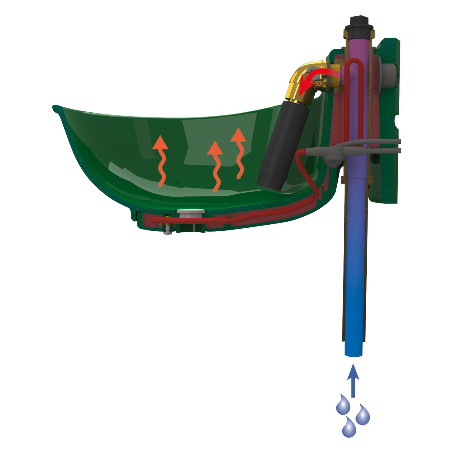 KERBL Tränkebecken heizbar 31 W ohne Rohrbegleitheizung – Ansicht 3