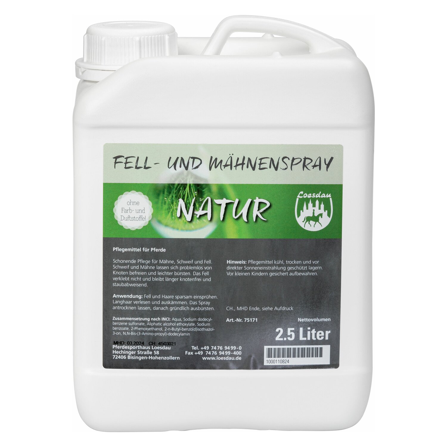 Loesdau Mähnenspray Naturell – Ansicht 1