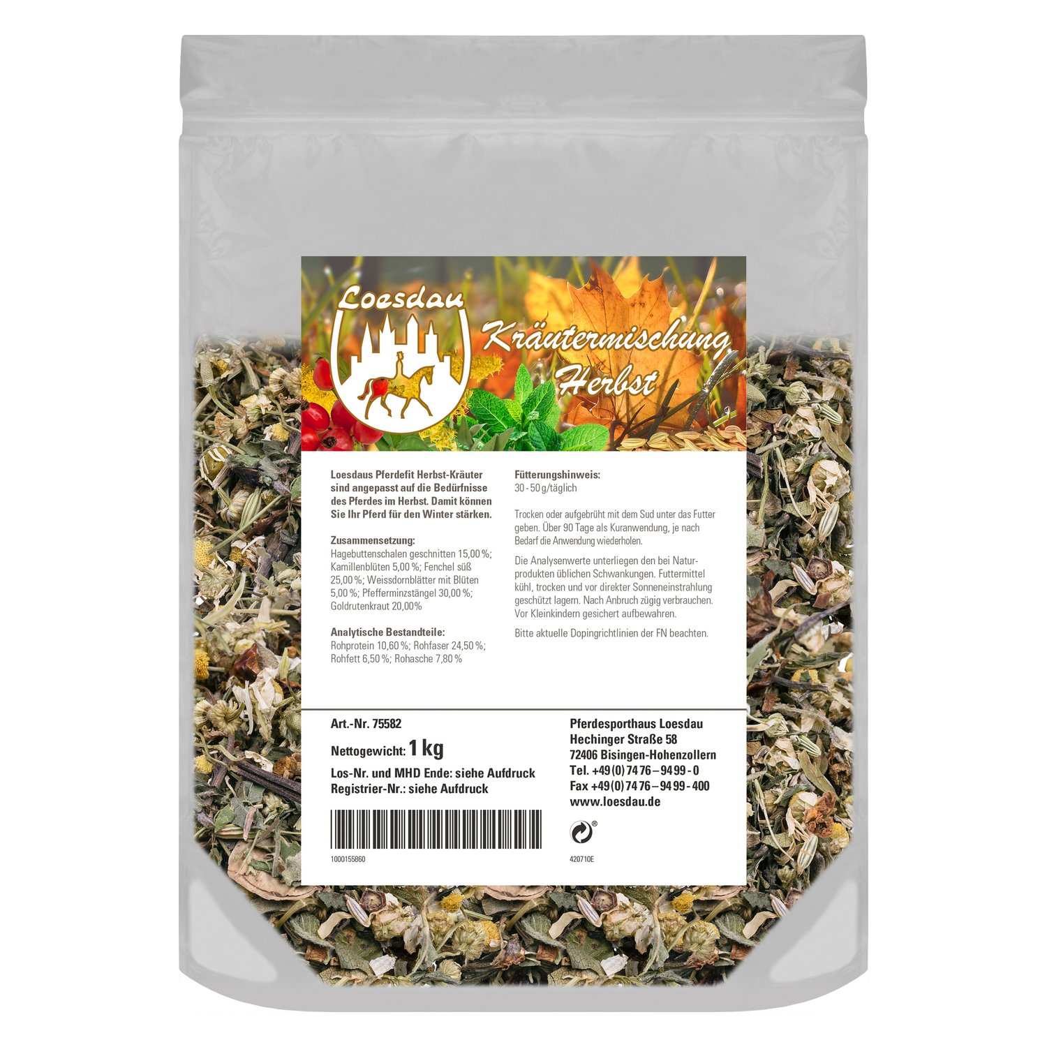 PFERDEfit by Loesdau Kräutermischung Herbst – Ansicht 1