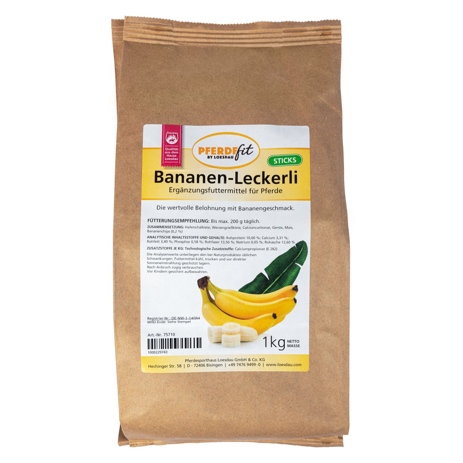 PFERDEfit by Loesdau Bananen-Leckerli Sticks – Ansicht 1