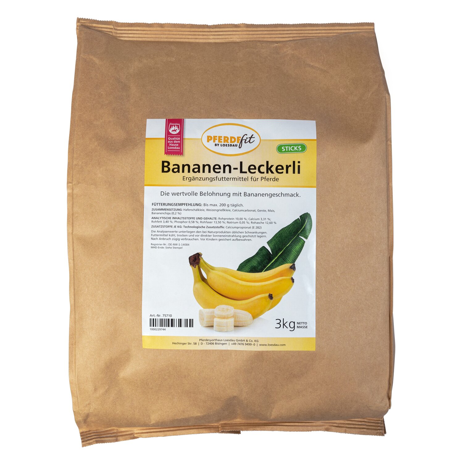 PFERDEfit by Loesdau Bananen-Leckerli Sticks – Ansicht 1