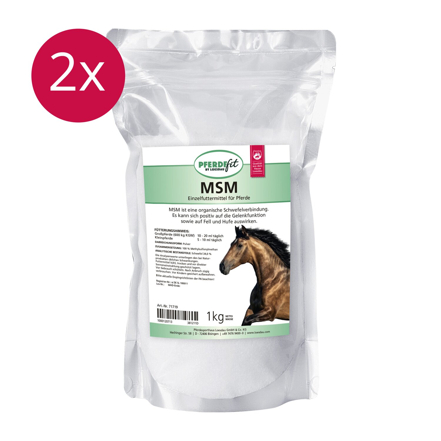 PFERDEfit by Loesdau Set Bewegungsapparat -  MSM – Ansicht 1