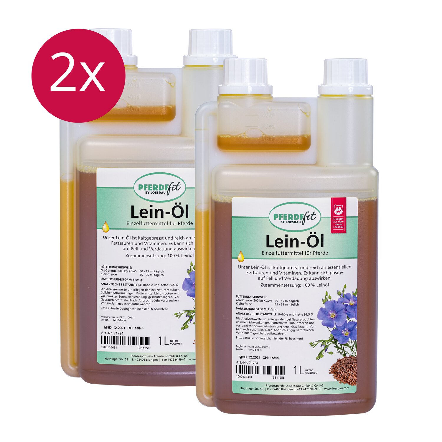 PFERDEfit by Loesdau Leinöl 2er-Set – Ansicht 1