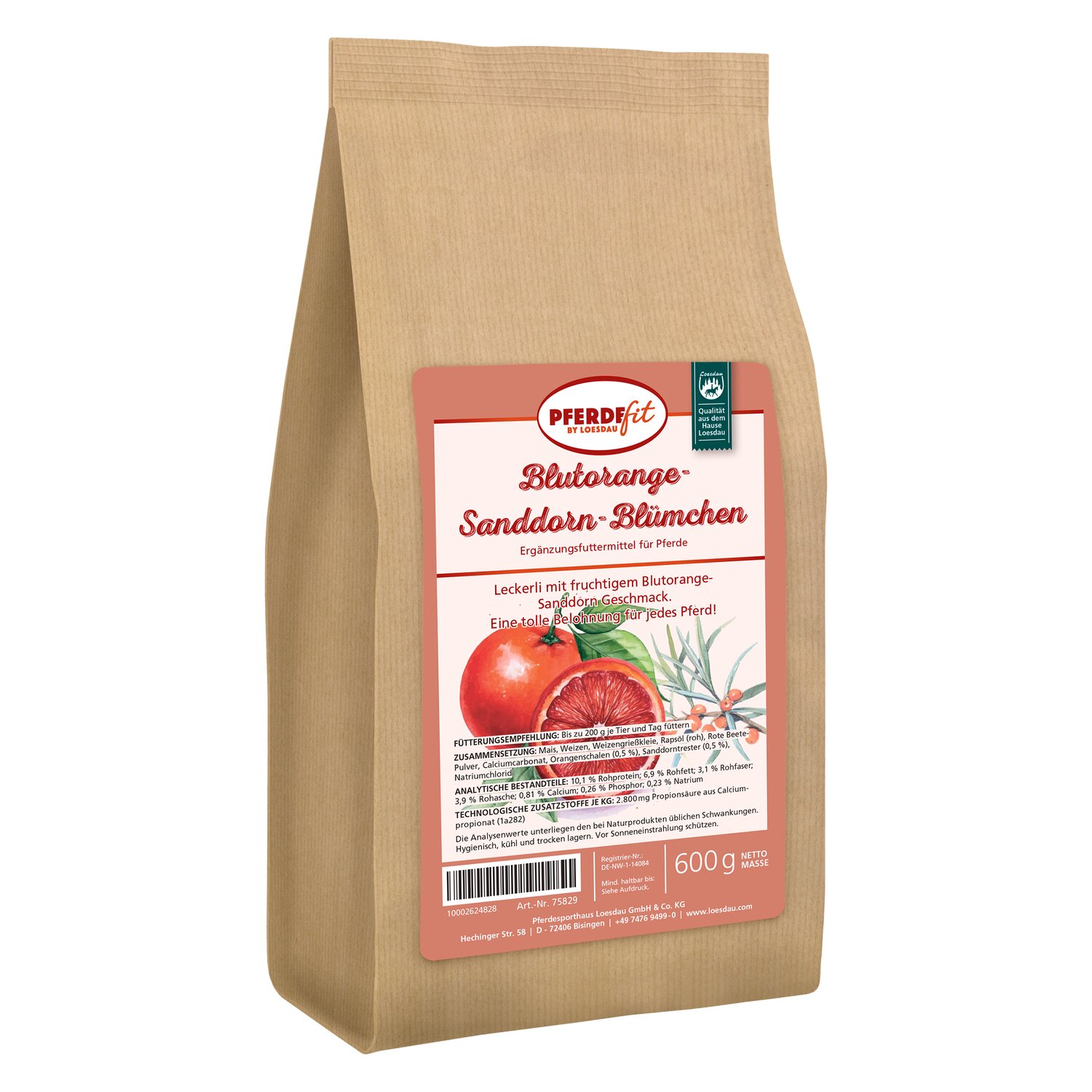 PFERDEfit by Loesdau Blutorange-Sanddorn-Blümchen &ndash; Ansicht 1
