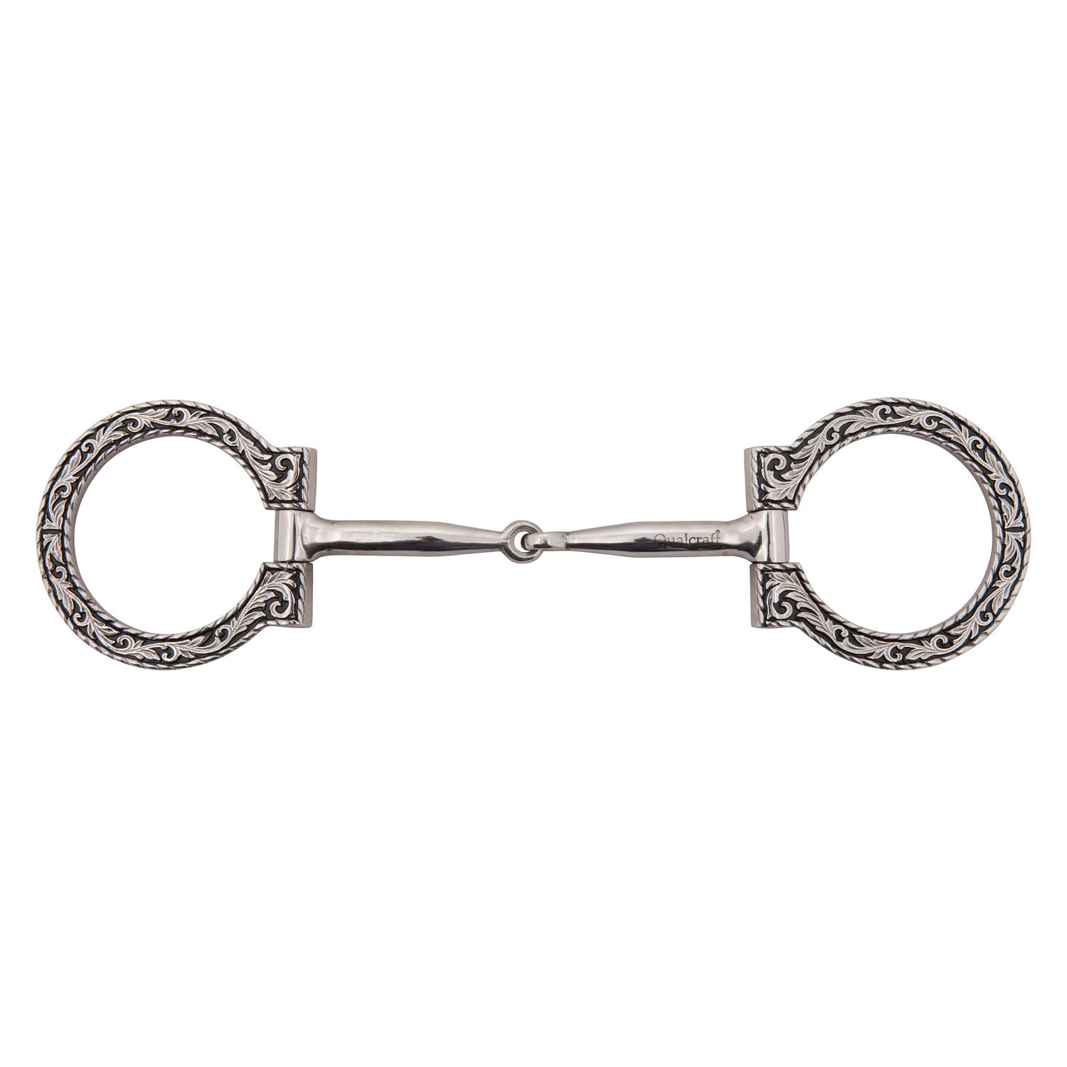 Qualcraft D-Snaffle-Bit Antique Edelstahl Offset – Ansicht 1