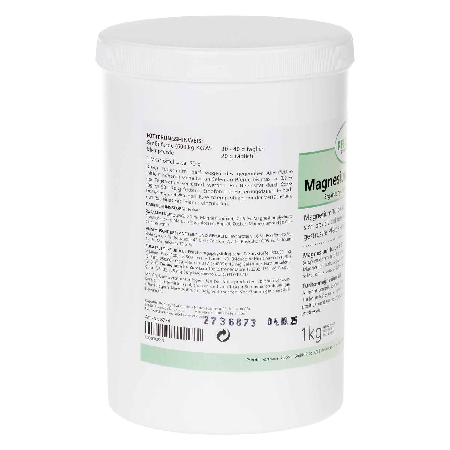 PFERDEfit by Loesdau Magnesium-Turbo & E – Ansicht 2