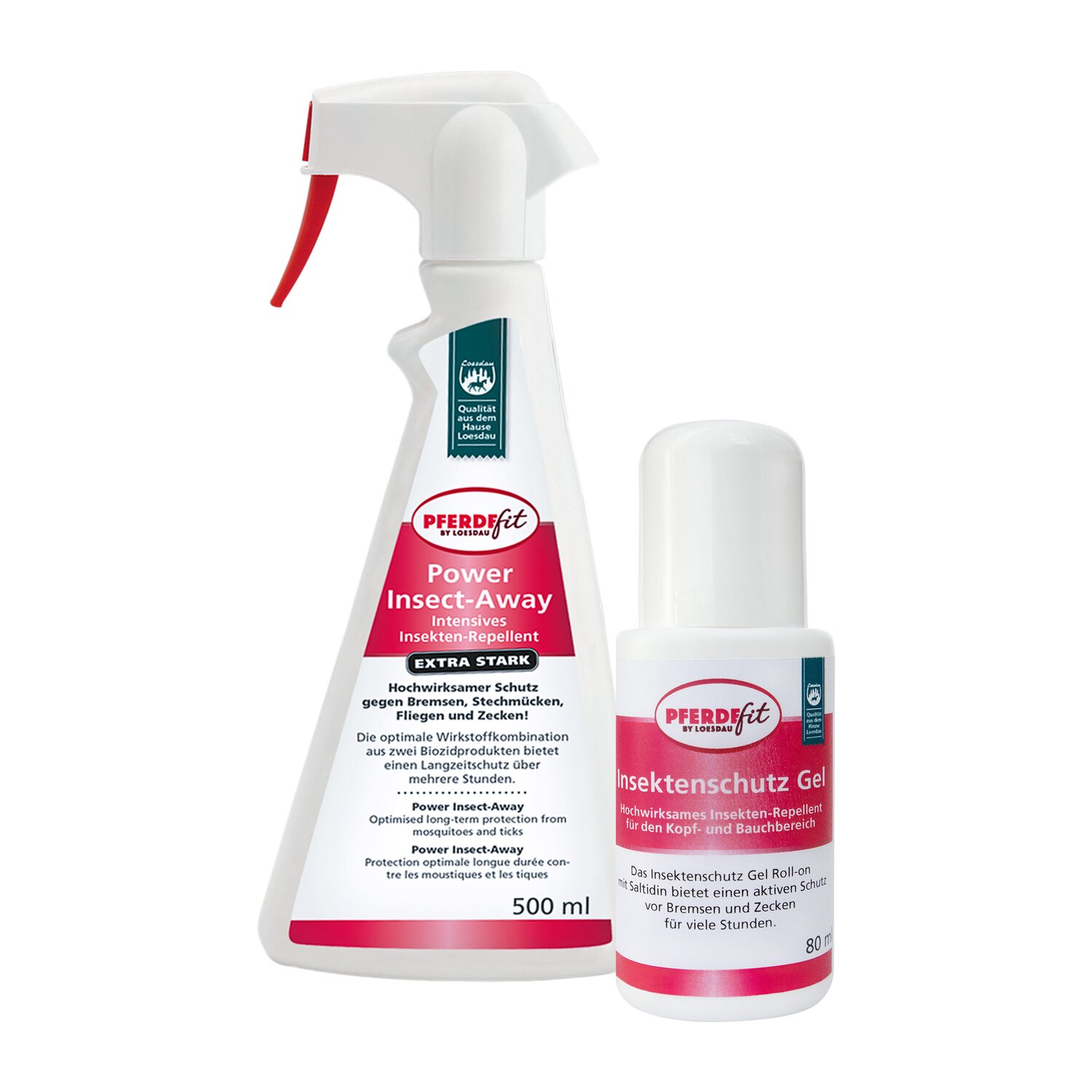 PFERDEfit by Loesdau Set Fliegenschutz, Power Insect-Away-Spray + Insektenschutz Gel Roll on Set – Ansicht 1