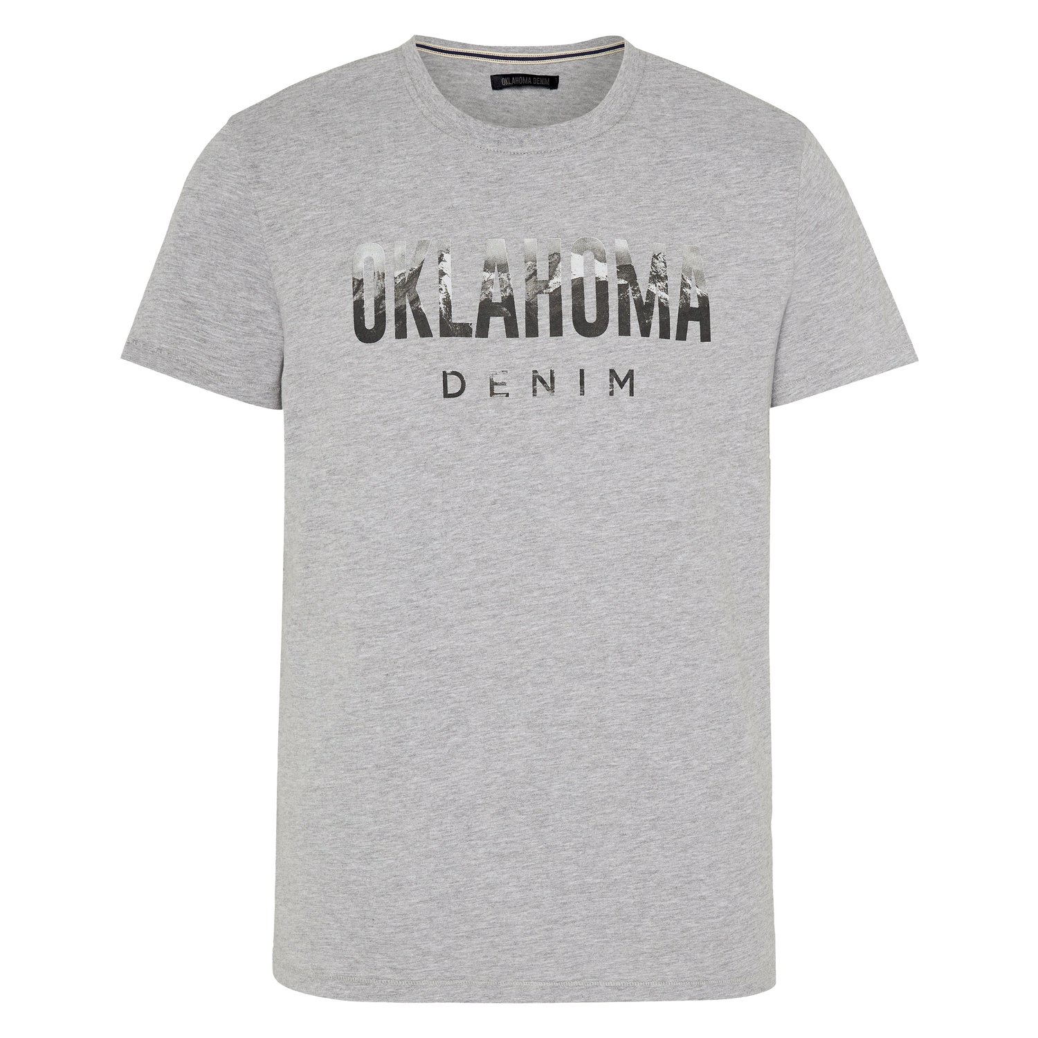 OKLAHOMA Premium Denim T-Shirt grey melange | S