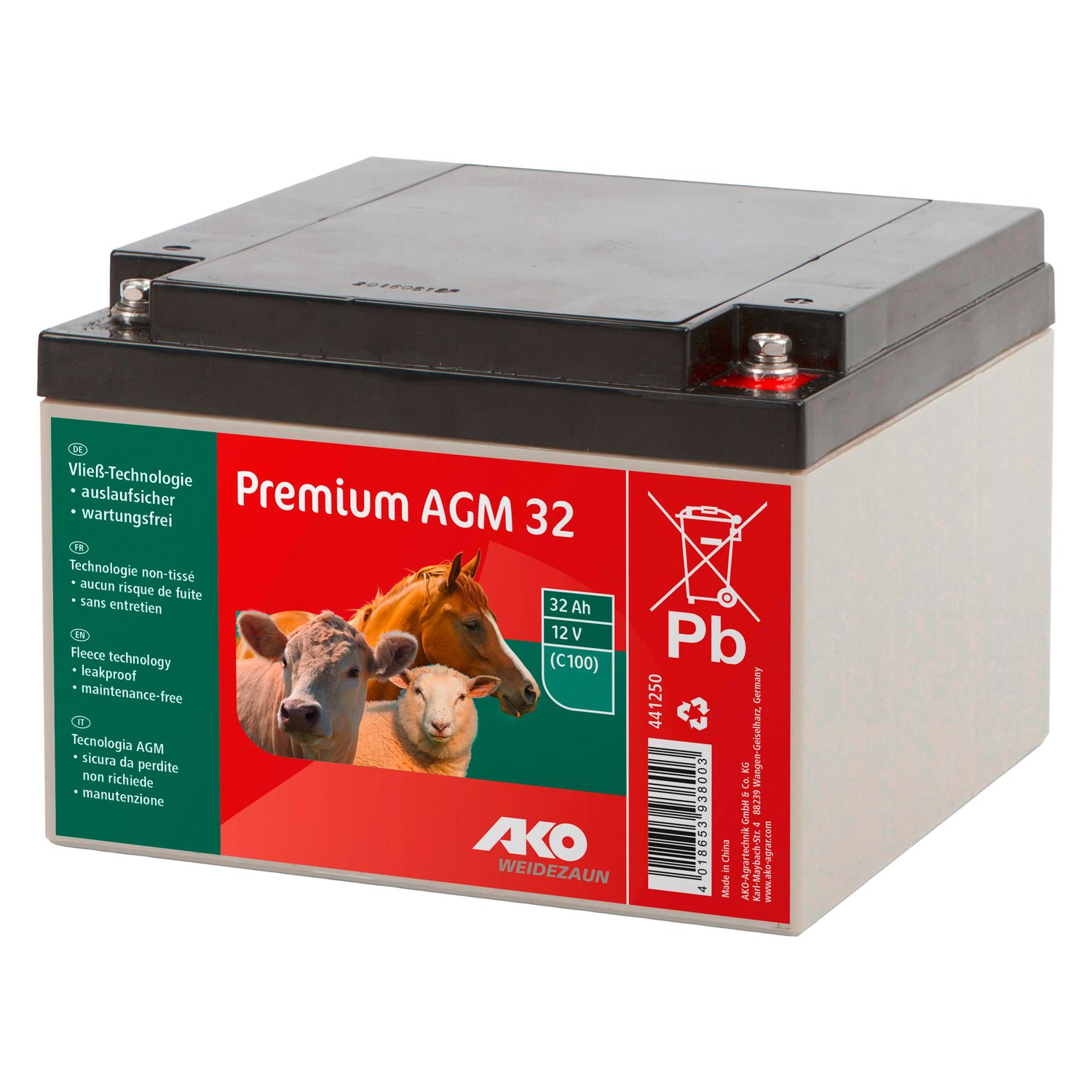 AKO Premium AGM Batterie 12V/32Ah 
