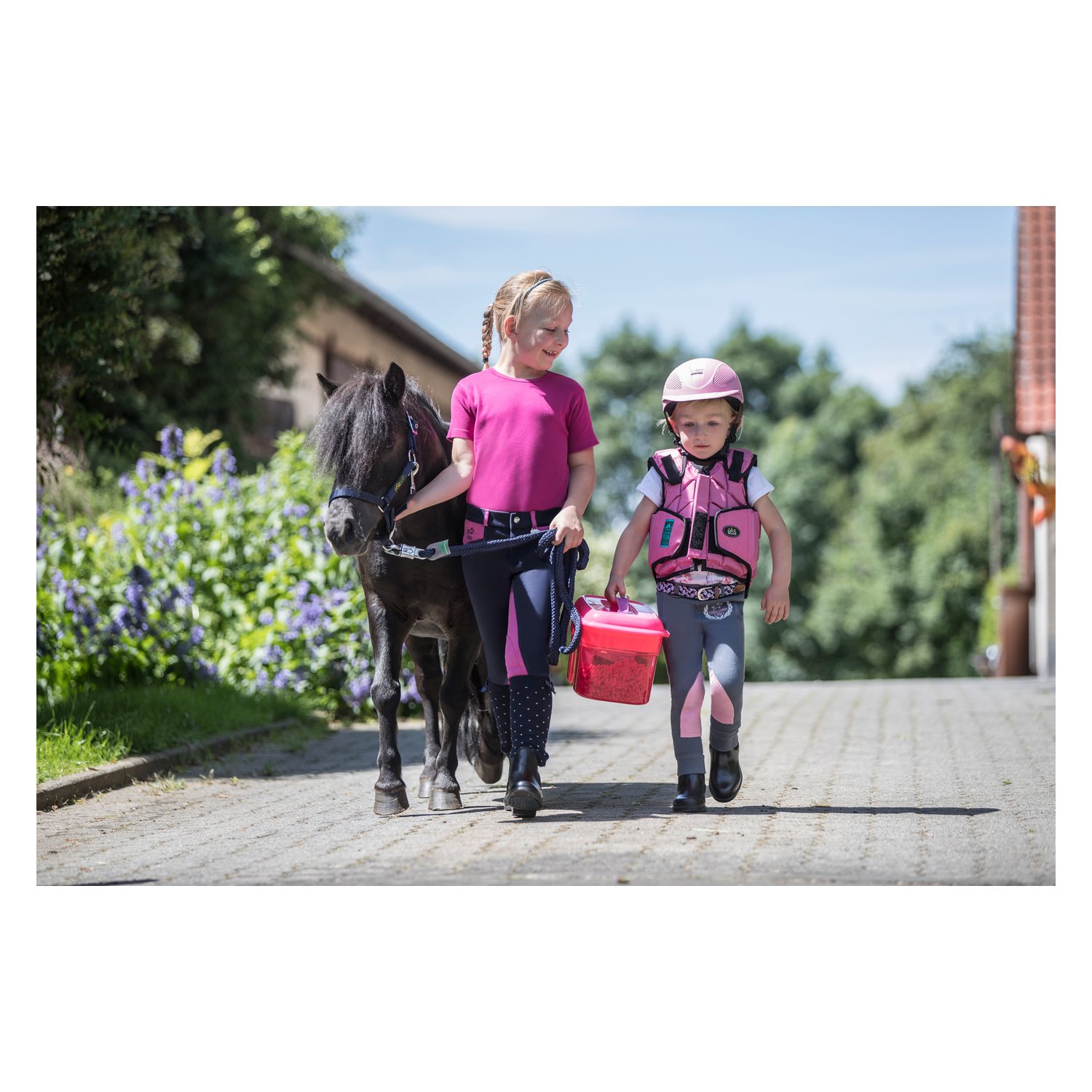 Panel-Sicherheitsweste Eco-Flexi für Kinder schwarz pink blau USG  Neu 