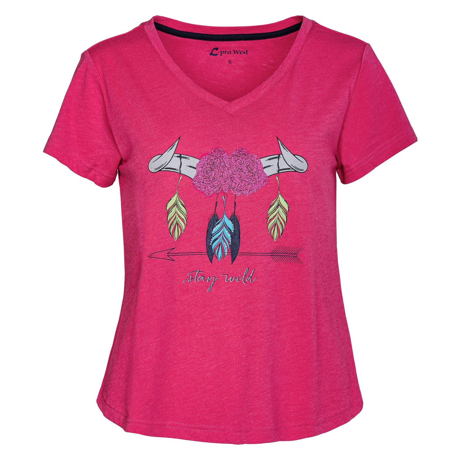 L-pro West T-Shirt berry pink | XS