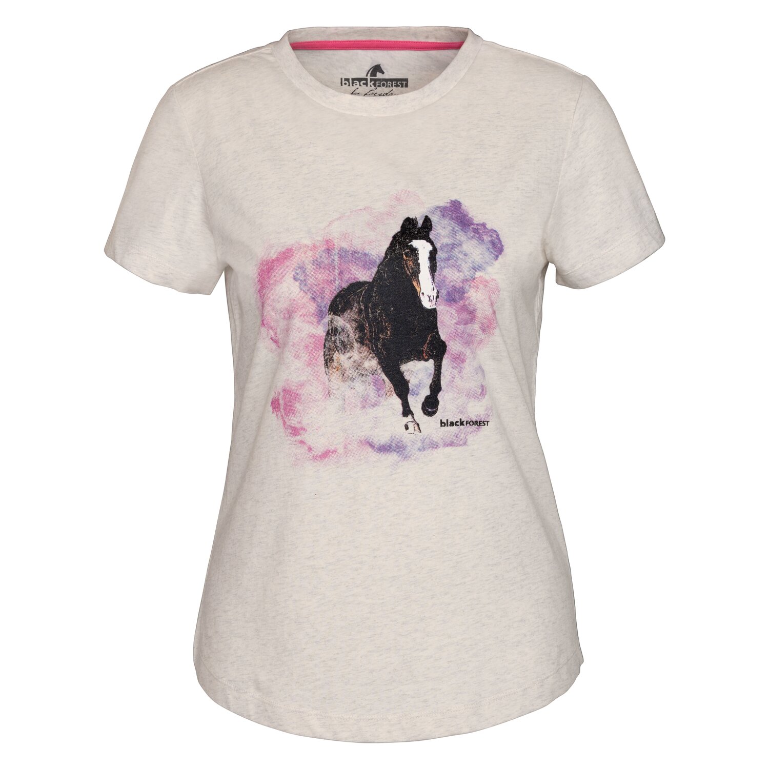 black forest T-Shirt mit Pferdeprint 