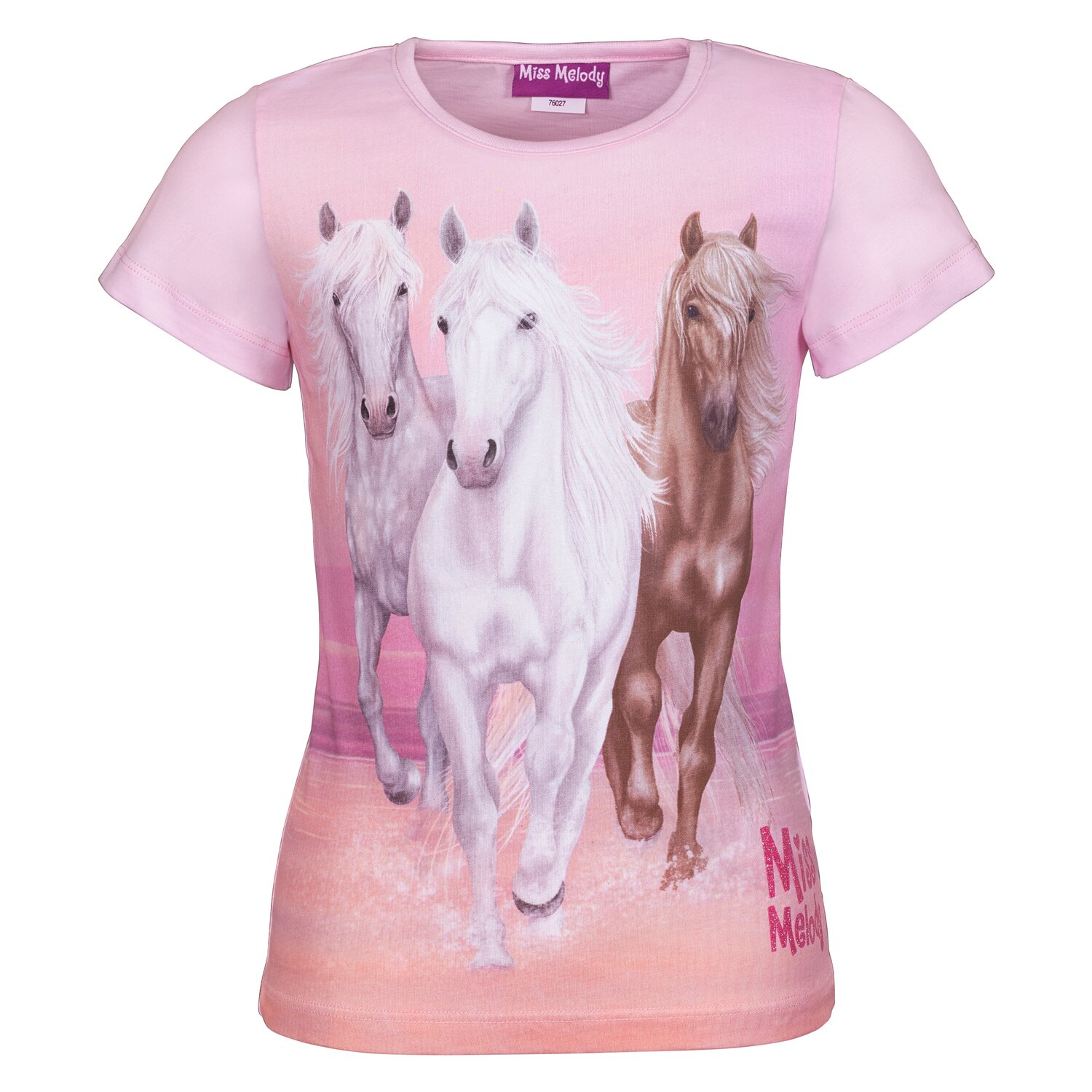 Miss Melody T-Shirt Pferdeherde rosa | 116