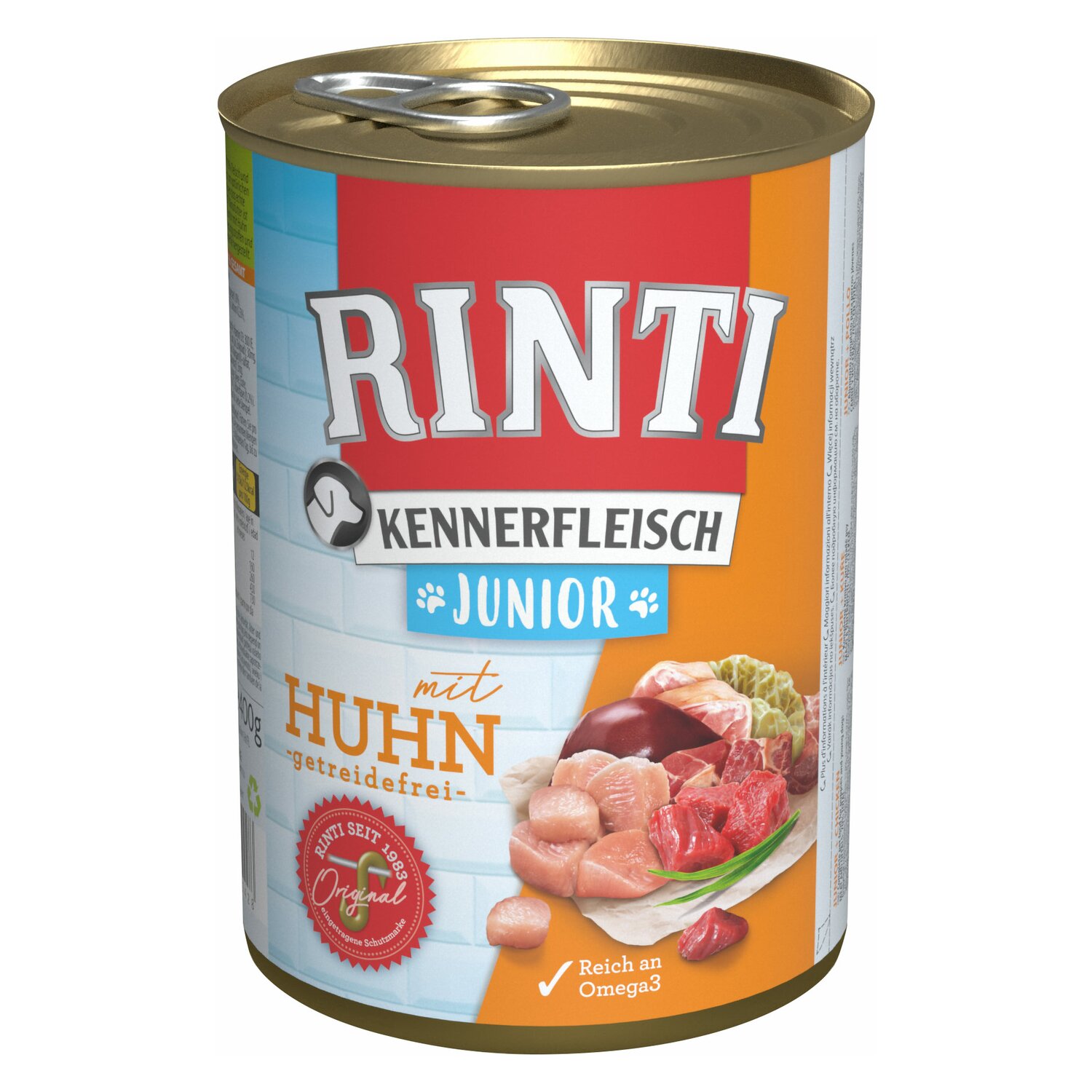RINTI Nassfutter Kennerfleisch Junior 400g | Huhn