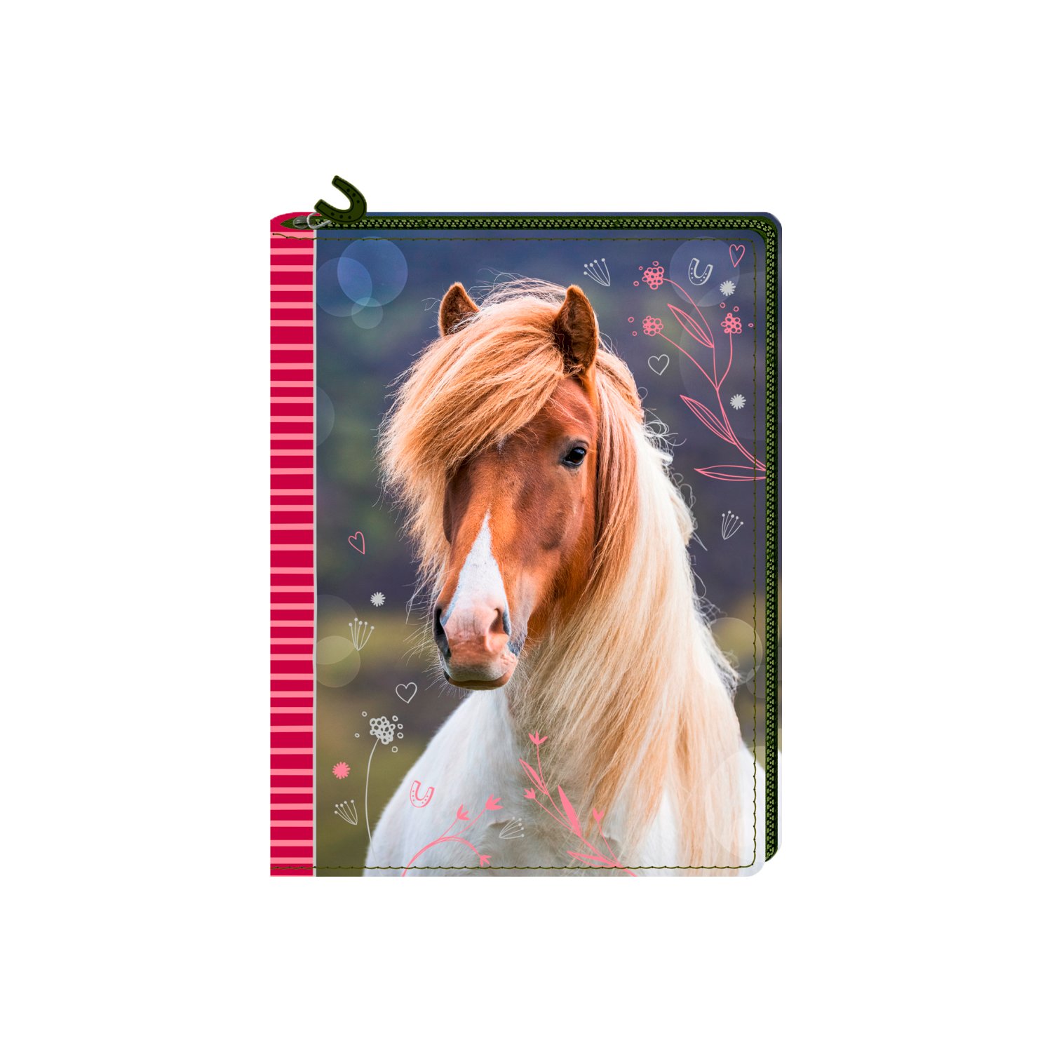 Tagebuch mit Reißverschluss Pferdefreunde 