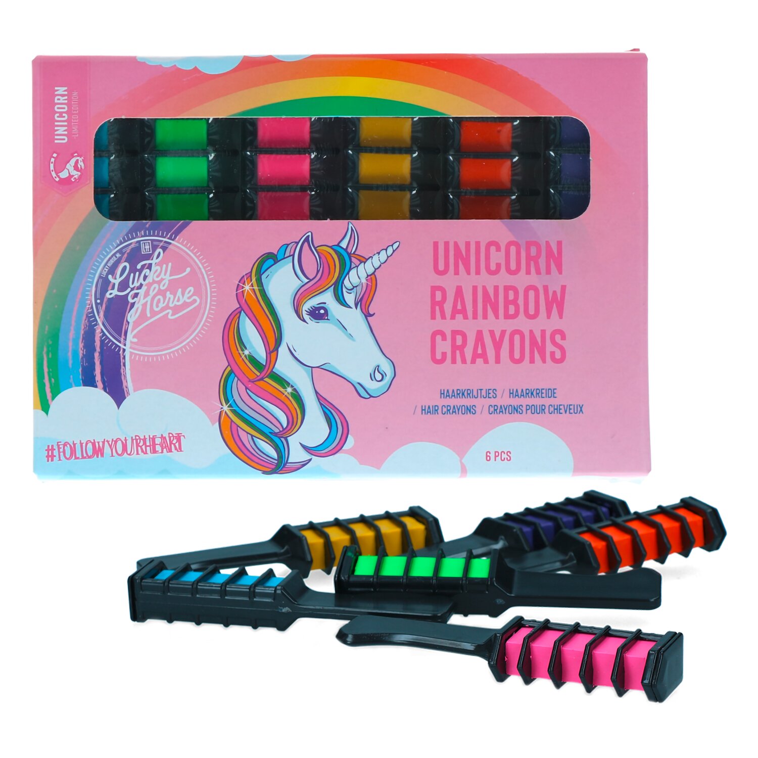 Regenbogenfarbige Kreide Lucky Horse Unicorn 