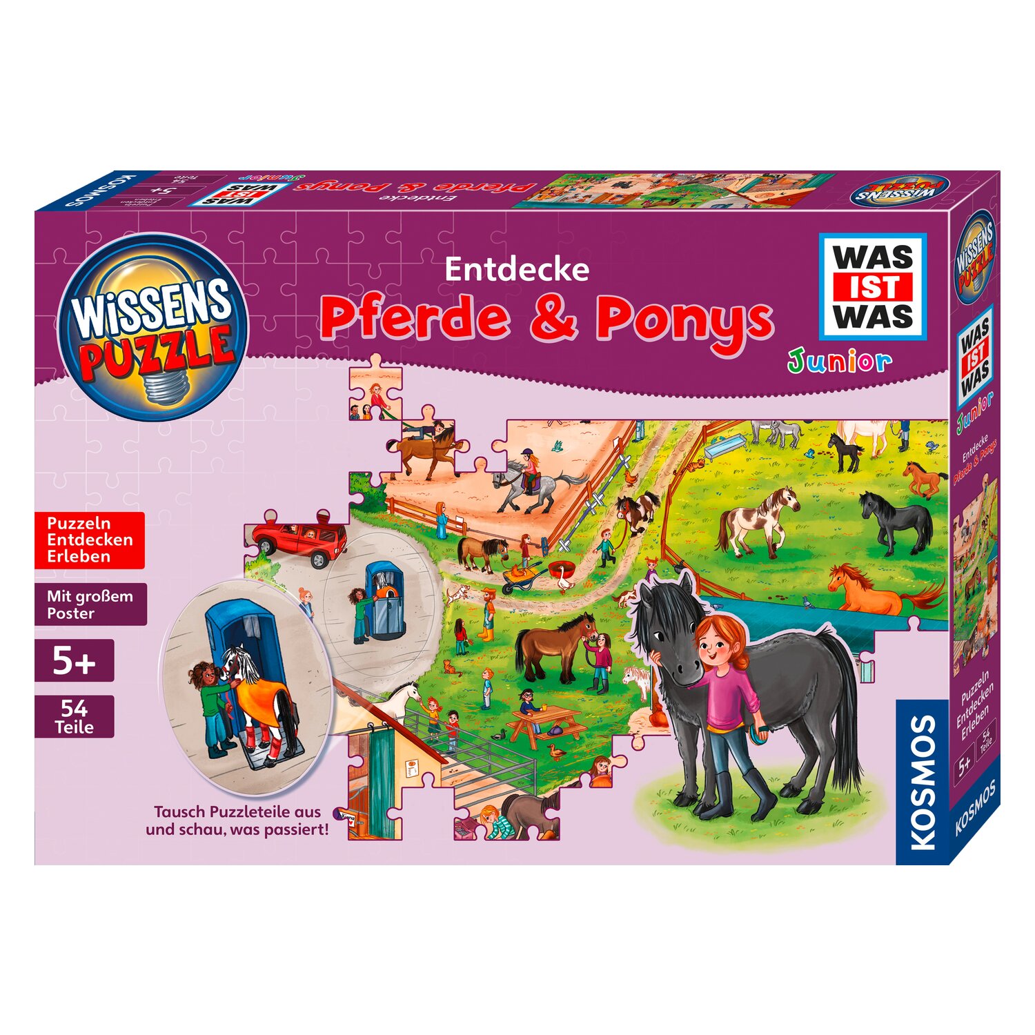 WAS IST WAS Junior Puzzle Pferde & Ponys 