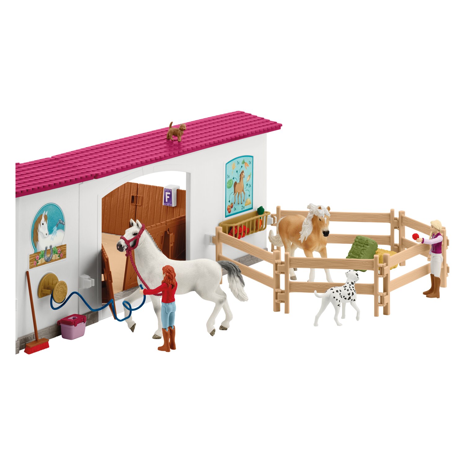 Coffret Schleich Horse Club 'Aventure En Caravane' 72205 - 113 Pièces Avec Caravane, SUV, 2 Figurines, Cheval, Chien - Jouet Dès 5 Ans