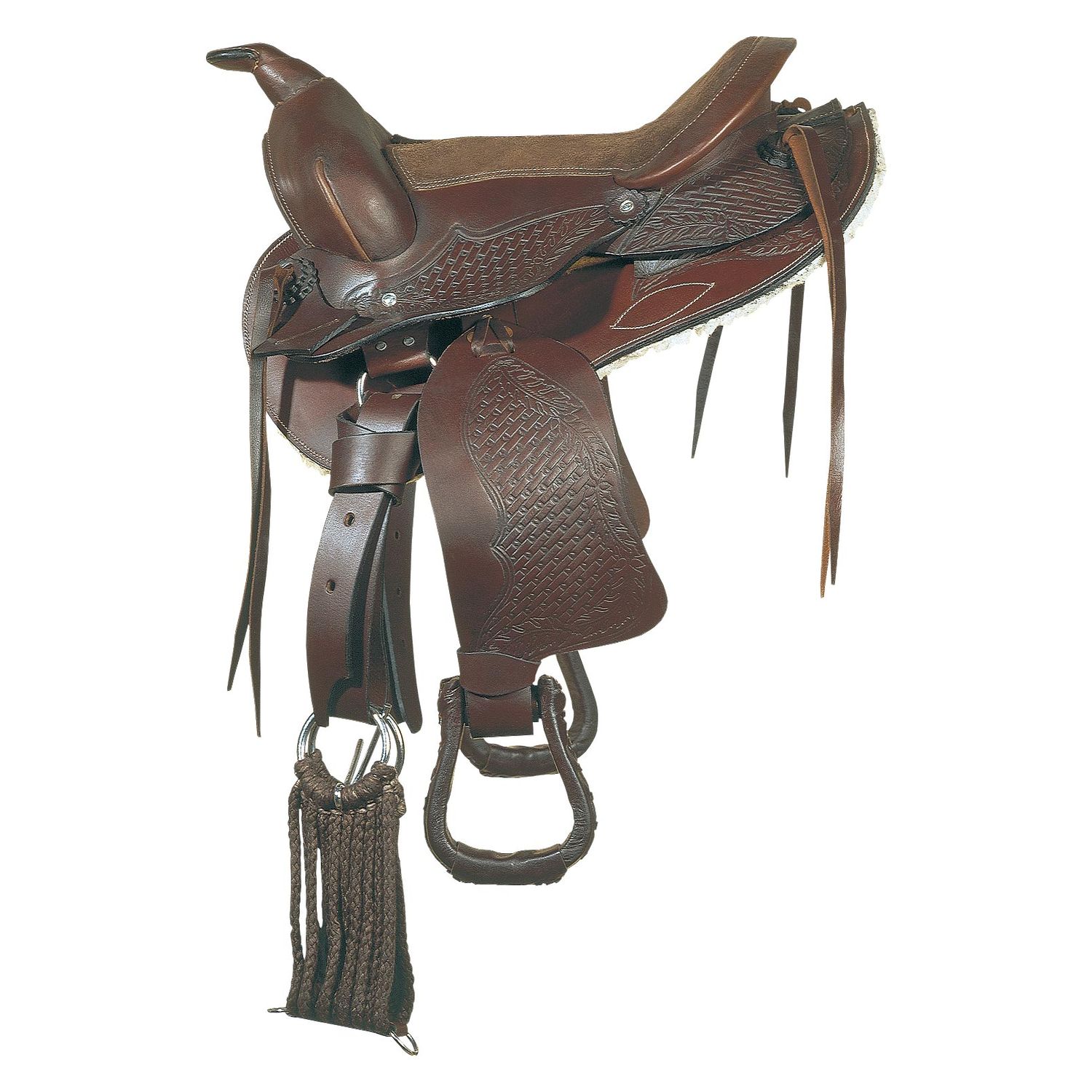 WALDHAUSEN Westernsattel 16 Zoll/40cm Braun - Großpferdesattel Mit Fiberglas-Sattelbaum