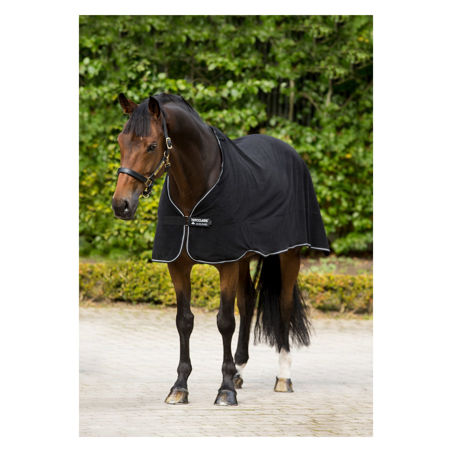 Horseware Unterdecke Fleece Liner black/black & white | 155 cm