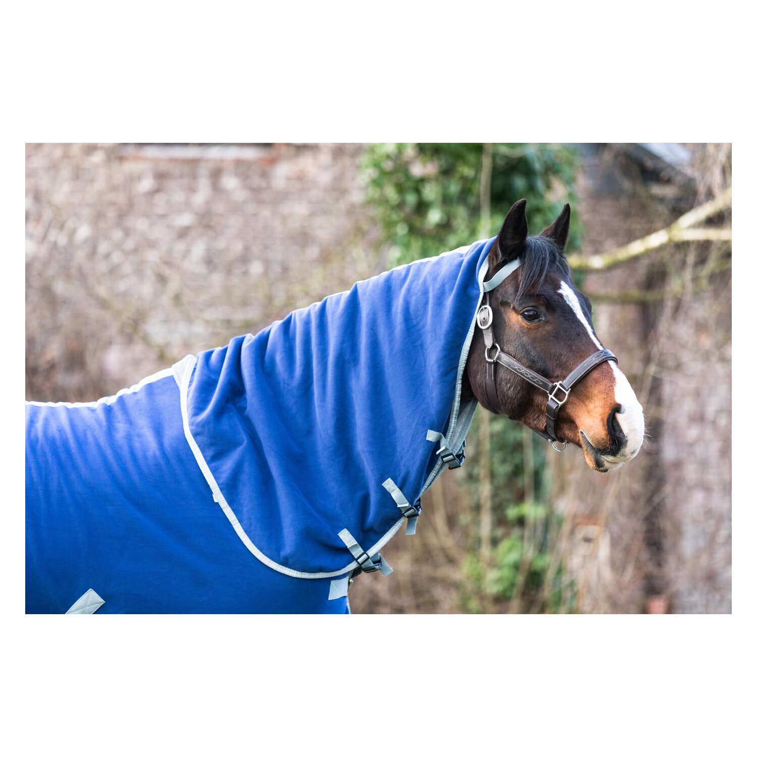 EQUINE-MICROTEC Halsteil Flanell Touch twilight blue | 145-155 cm