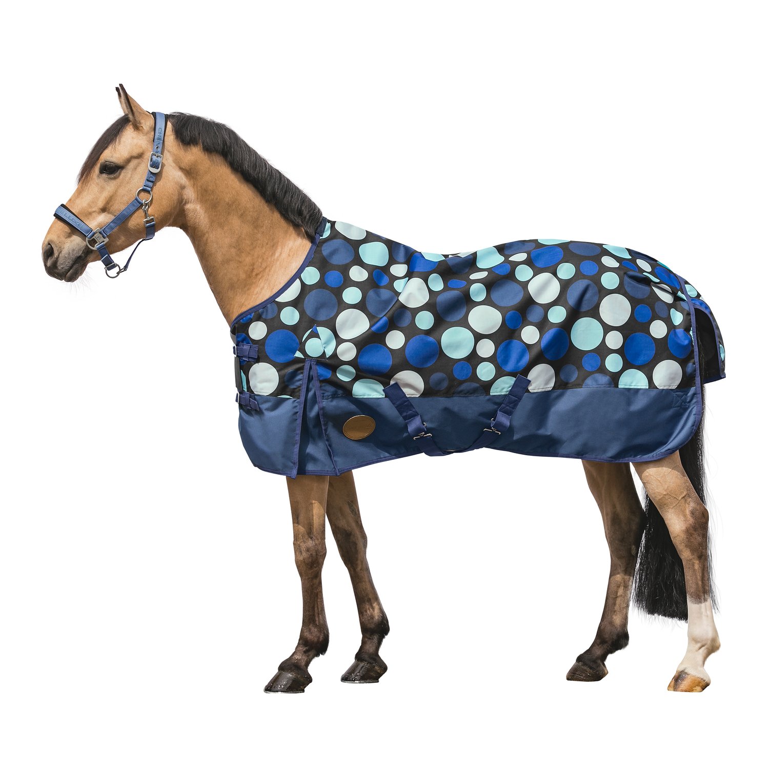 Horse-friends Outdoordecke Pony blue dots | 95 cm