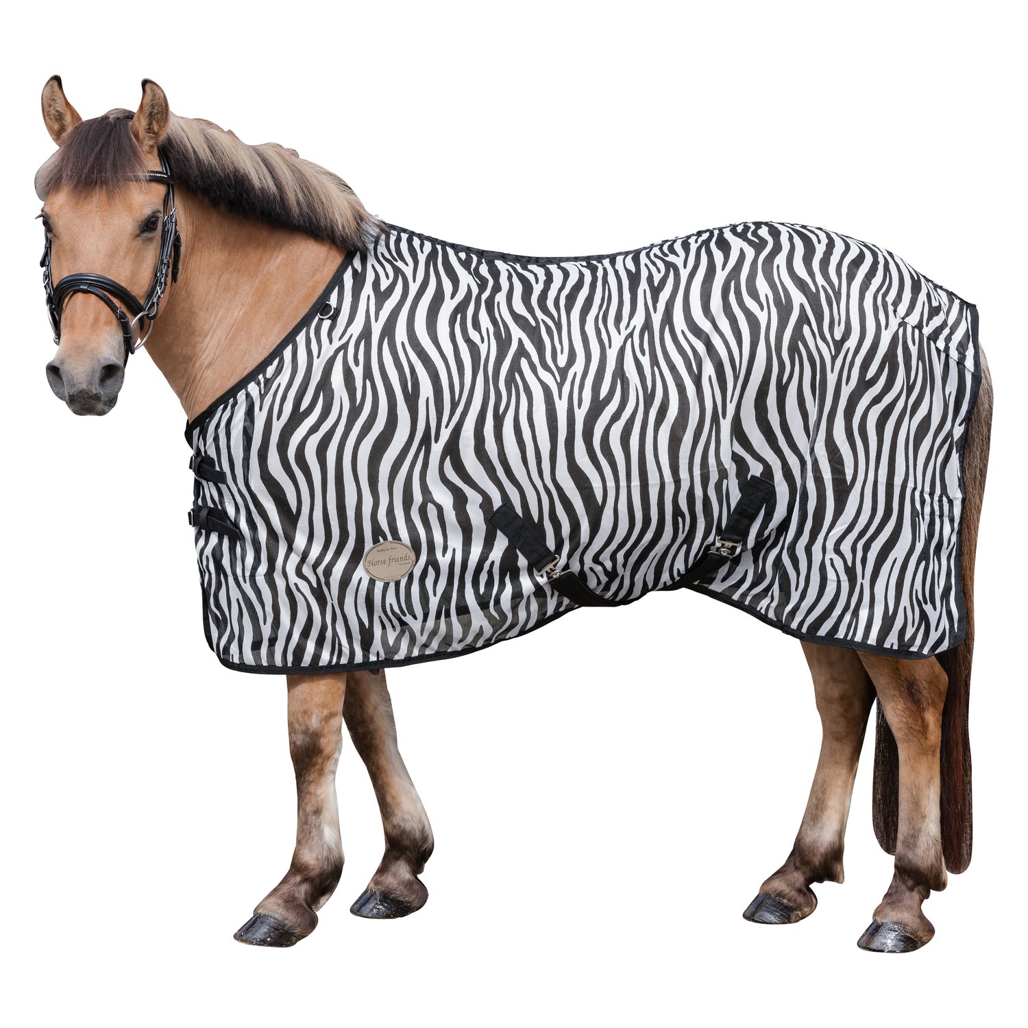 Horse-friends Fliegendecke mit Zebra-Muster zebra | 155 cm