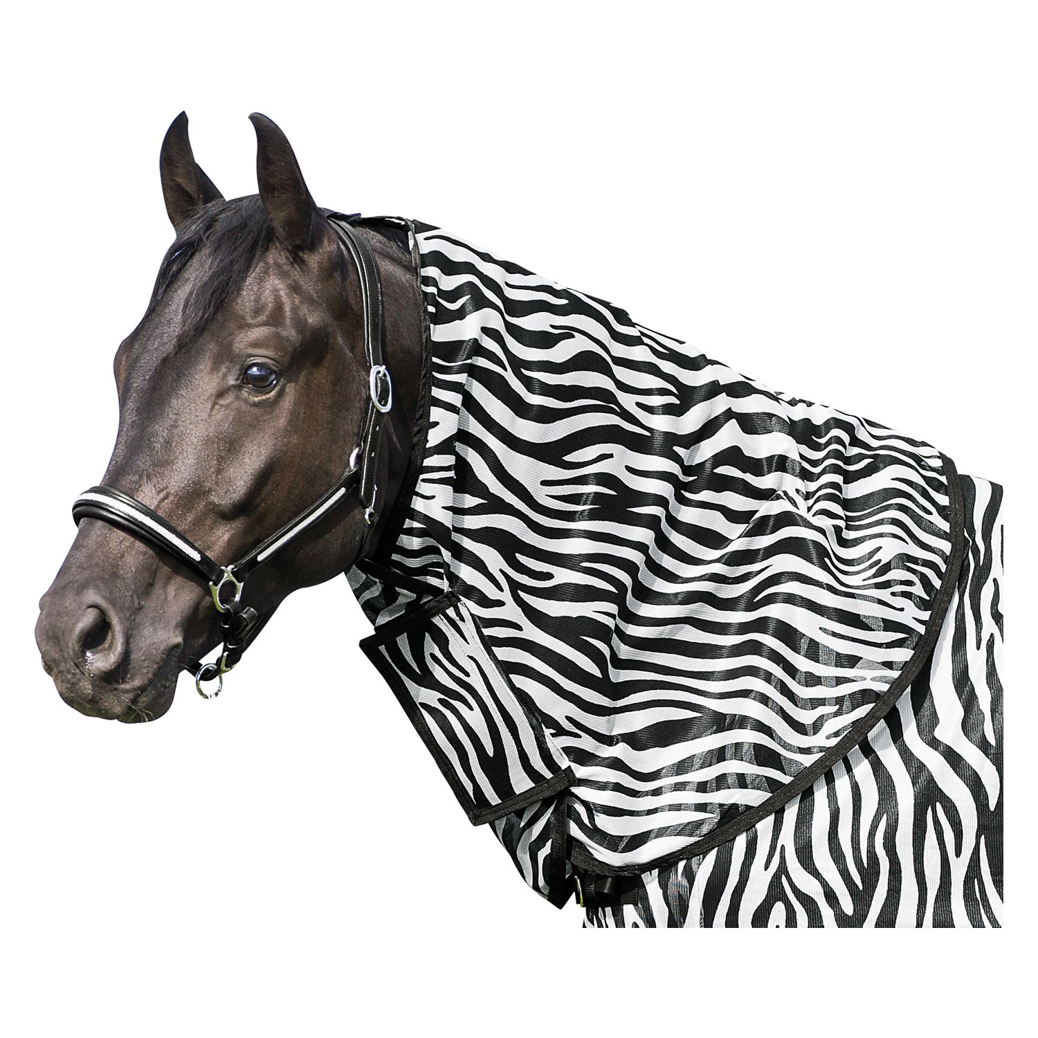 Horse-friends Halsteil zur Fliegendecke mit Zebra-Muster 